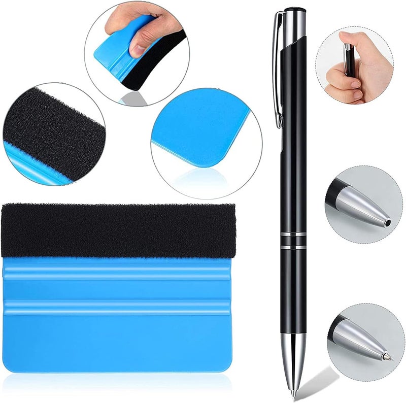 buysigo Weeding Tools for Vinyl，2 Pieces Air Release Pen Craft Vinyl Weeding Tools Stainless Steel Point Retractable Air Release Weeding Tools for Craft Weeding Essential Adhesive Vinyl (Black) - Image 4